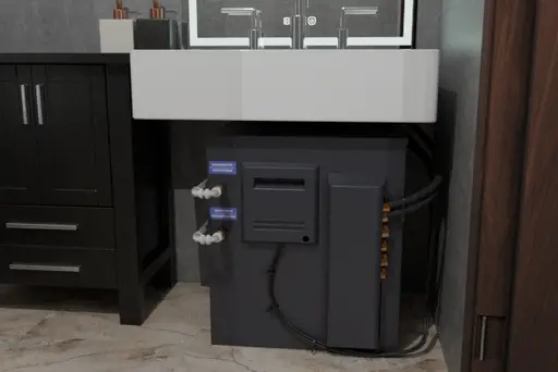 How does water-cooled air conditioning work?
